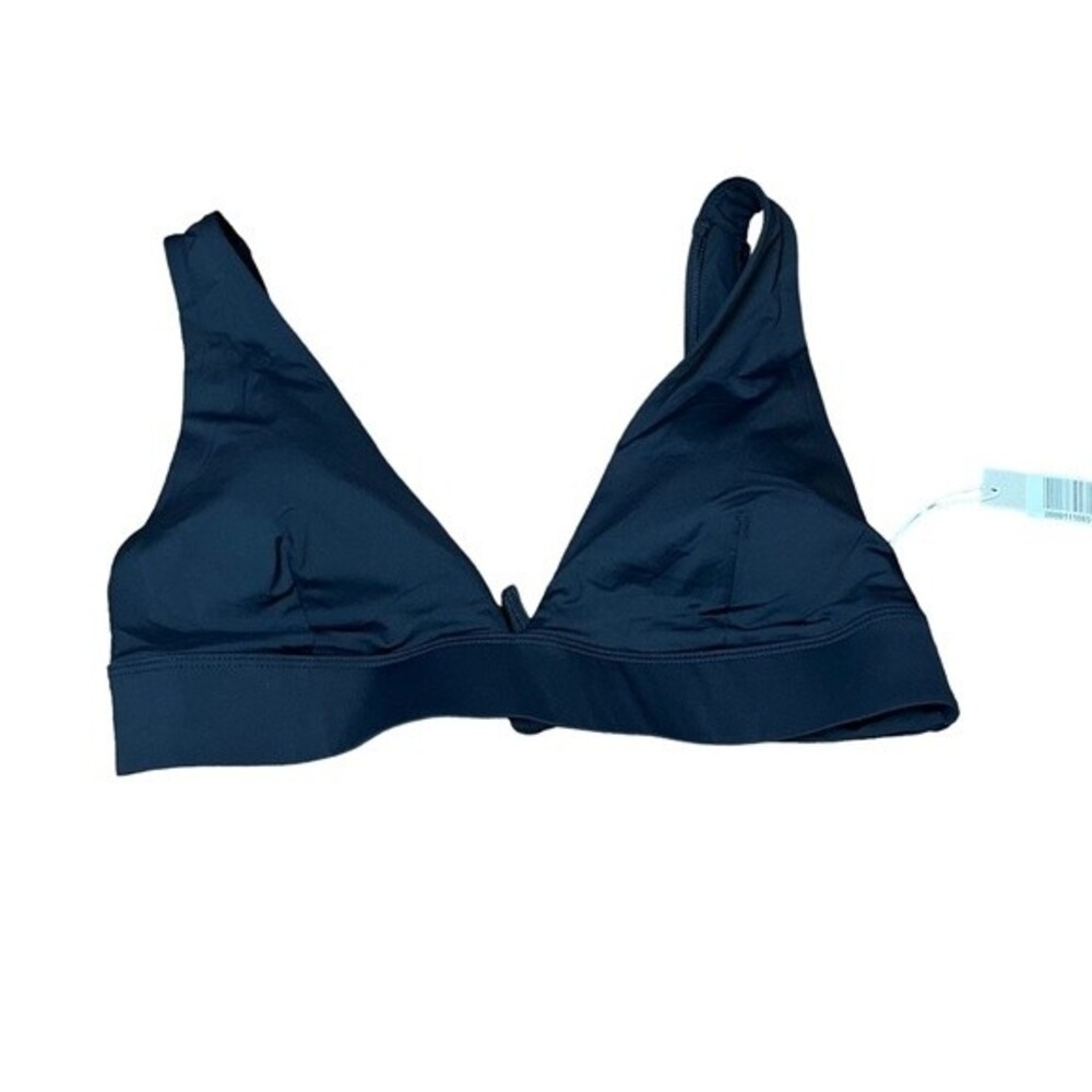 NWT Everlane The Triangle Bikini Black Top Swim Size L Women